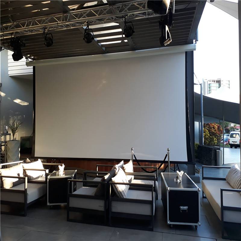 Large staged motorized screen  (2)